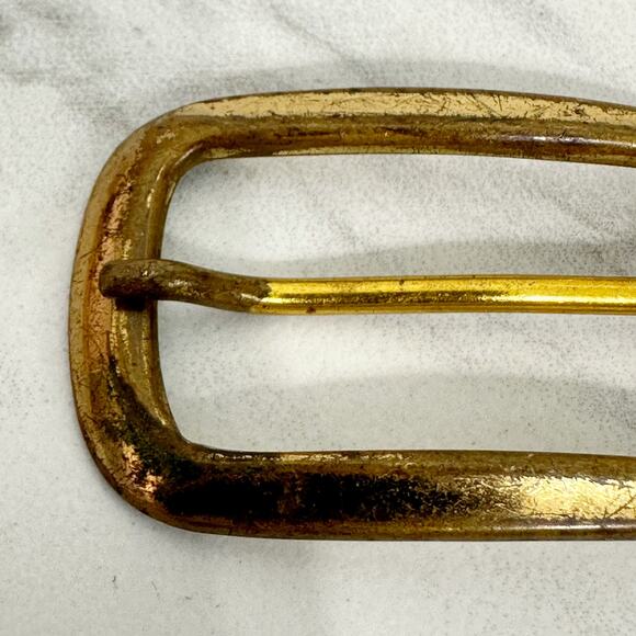 Hickok USA Vintage Small Gold Tone Simple Basic Belt Buckle - Picture 2 of 9